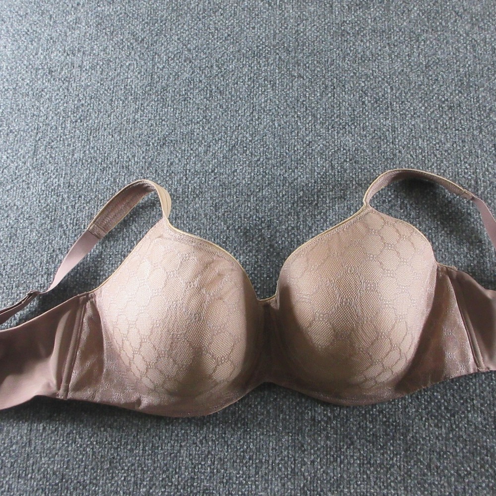 Soma Stunning Support Bra Womens 38G Beige Geo Lace Balconette Padded Underwire
